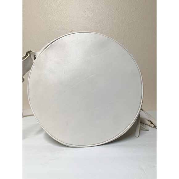 Hogan White Leather Bucket Bag Sling Backpack Large - Picture 8 of 12